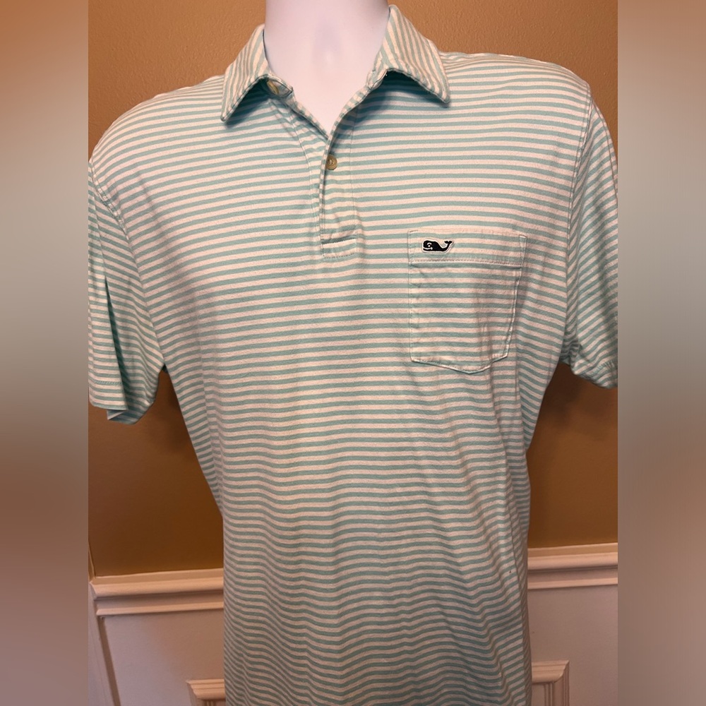 Soft Teal Vineyard Vines Polo Shirt (Gently Worn)